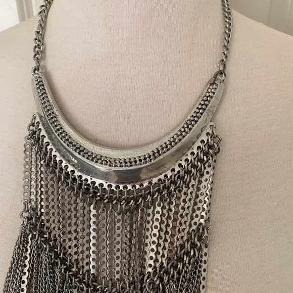 Silver Statement Necklace - Picture 6 of 8